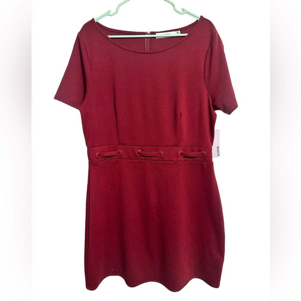 JustFab Red Short Sleeve Dress Size XXL NWT